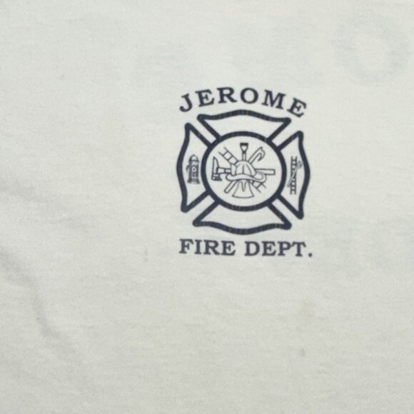 Vintage Y2K Jerome Fire Department T Shirt Mens Large White - Picture 8 of 14